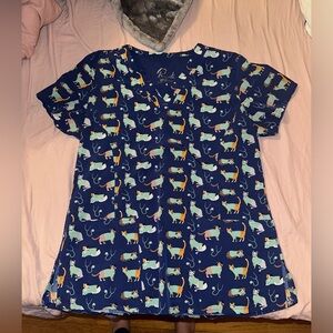 Scrub top size small